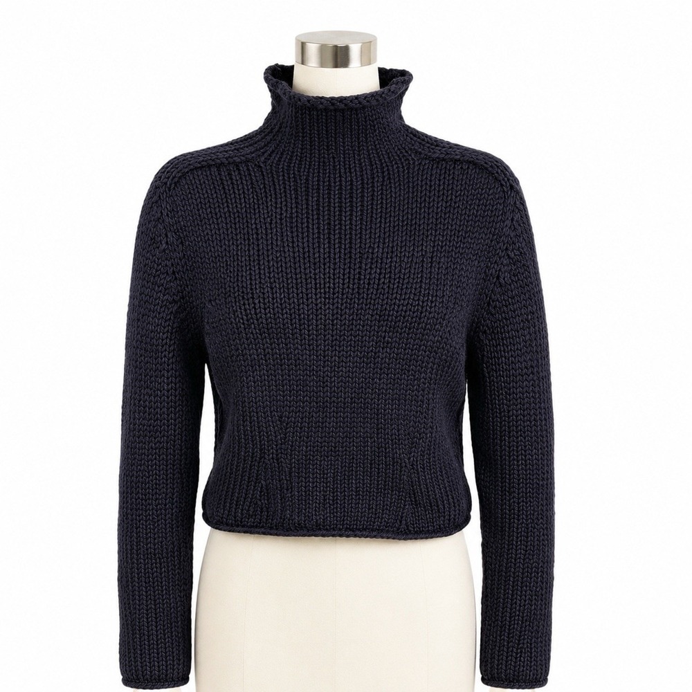 Vestimenta Merino Wool Turtleneck Sweater Sz 40 Medium Chunky Knit Relaxed Italy